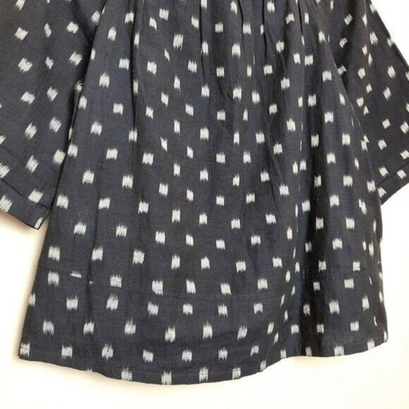 CURRENT ELLIOT | Smock Dotted Ikat Polka Dot Tee Blouse Blue Sz 1 / S - Picture 10 of 12